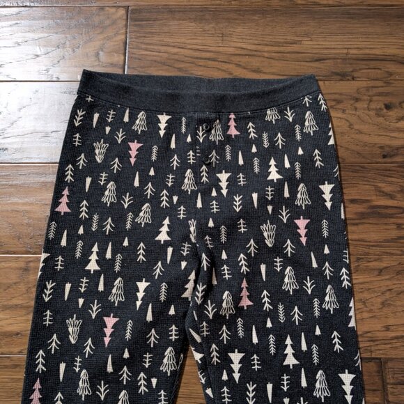 Old Navy waffle pajama PJ leggings grey trees size small tall - Picture 8 of 11